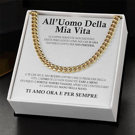 Collana da Uomo Oro - All'Uomo della Mia Vita.