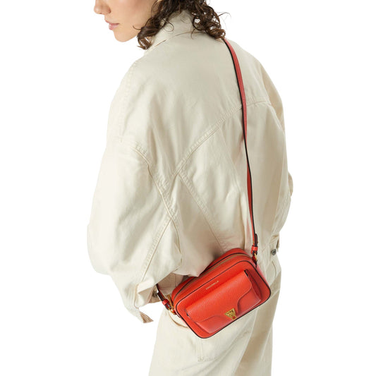 COCCINELLE Borsa Donna a Tracolla Rossa, In Vera Pelle, Beat Mini