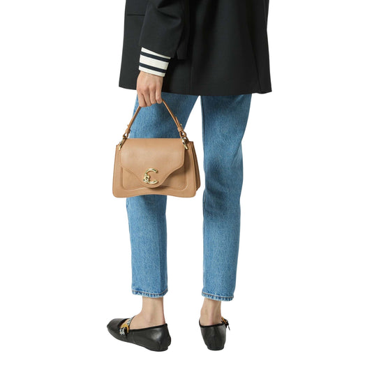 COCCINELLE, Borsa Donna a Mano Rossa con Tracolla, In Vera Pelle, C-Me Small