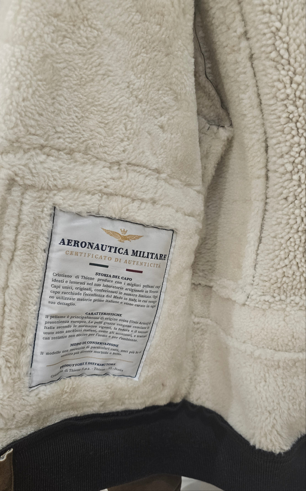 Shearling montone uomo Aeronautica