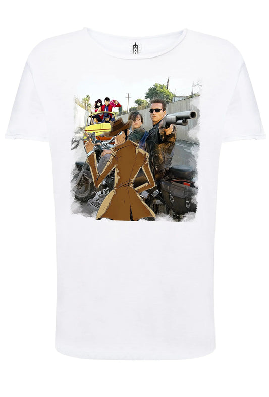Terminaator Gang T-Shirt Urban Slub Uomo - Cotone Fiammato