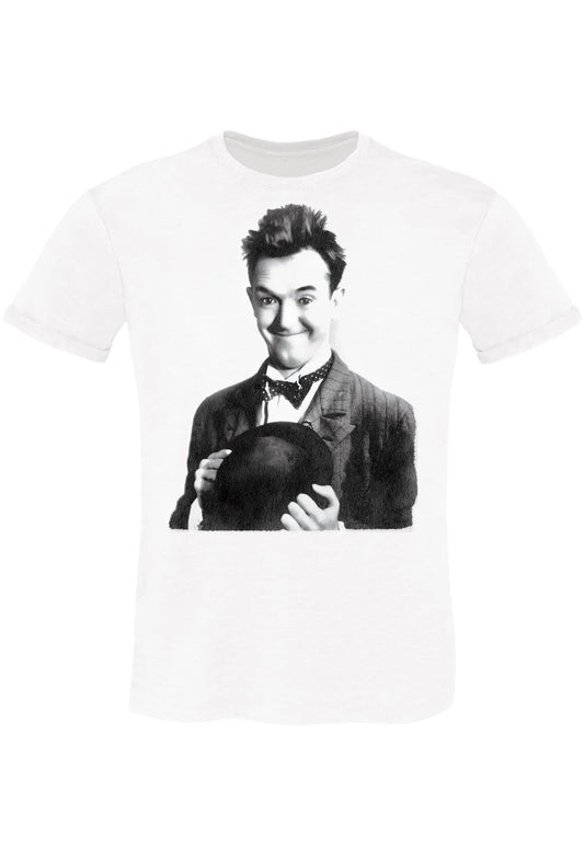 T-shirt Stan Laurel 'The Legend' - Cotone Fiammato
