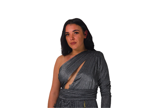 ABITO LUNGO GRIGIO ARGENTO FRACOMINA