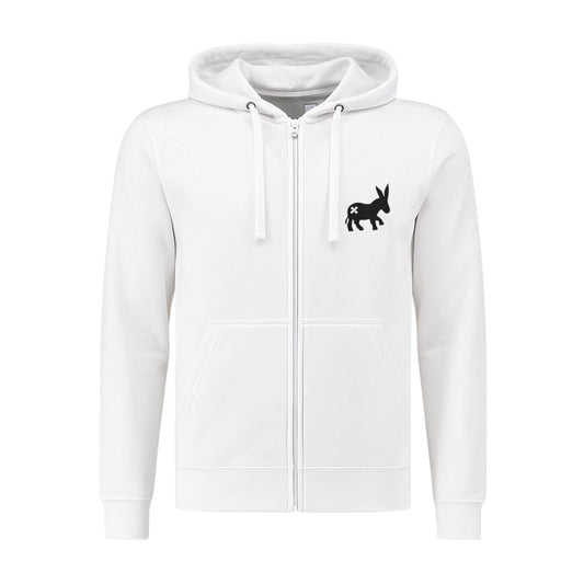 Maglia Hoodie Full-Zip Uomo White/Blue