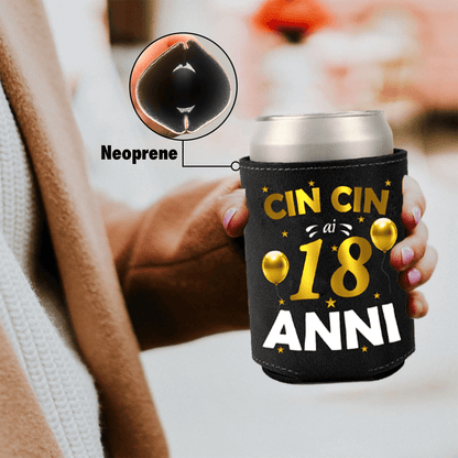 Raffredda Lattina Ecopelle Sintetica Nera Confezione da 10 - Buon 18 Compleanno