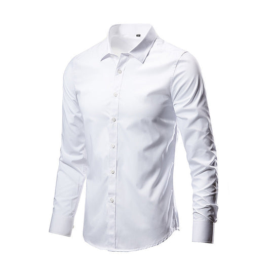 Simple Trendy Long-sleeve Slim Shirt