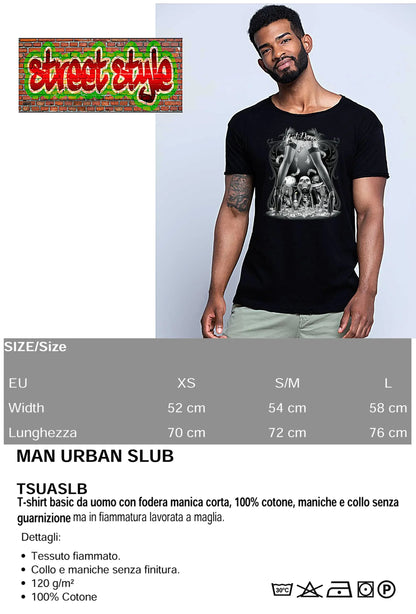Last Dance Tattoo Skull - T-shirt Uomo Urban Slub