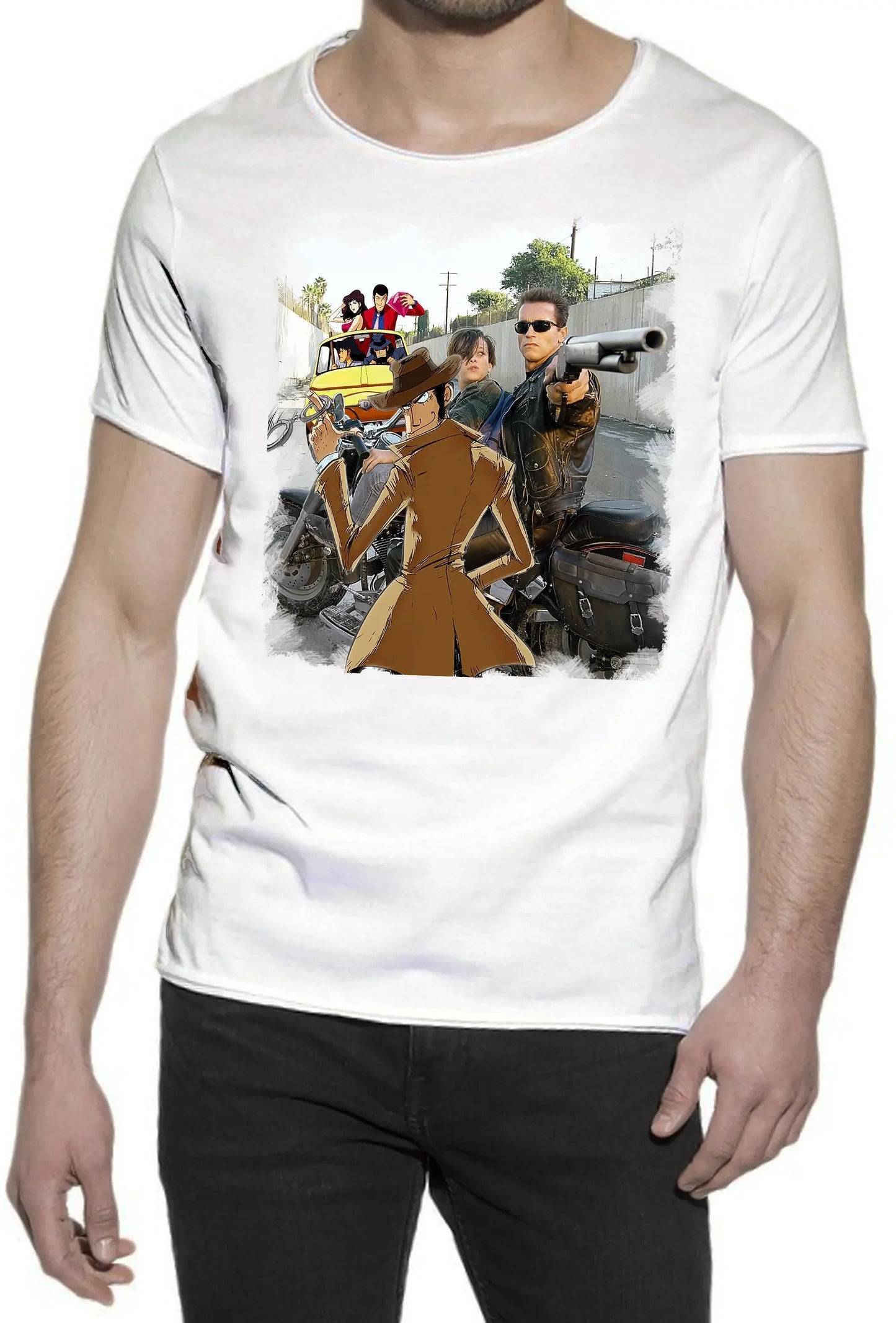 Terminaator Gang T-Shirt Urban Slub Uomo - Cotone Fiammato