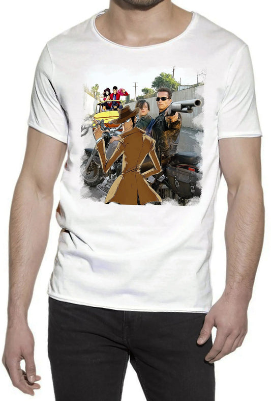 Terminaator Gang T-Shirt Urban Slub Uomo - Cotone Fiammato