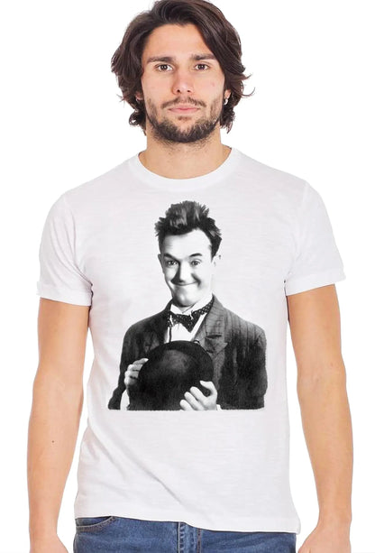 T-shirt Stan Laurel 'The Legend' - Cotone Fiammato