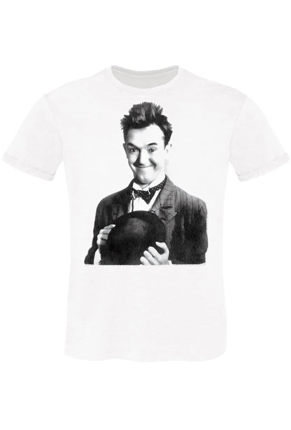 T-shirt Stan Laurel 'The Legend' - Cotone Fiammato