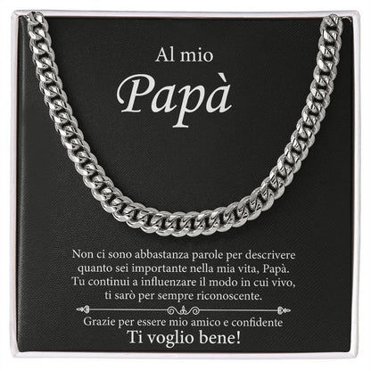 Collana da Uomo - Al Mio Papà Ti Voglio Bene.