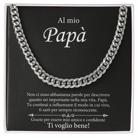 Collana da Uomo - Al Mio Papà Ti Voglio Bene.