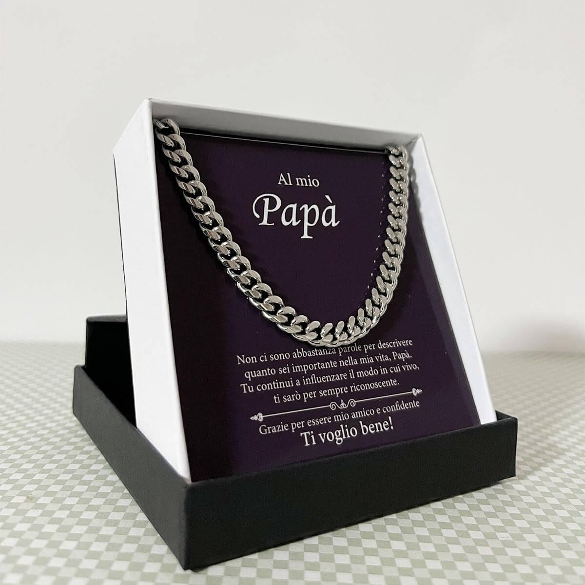 Collana da Uomo - Al Mio Papà Ti Voglio Bene.