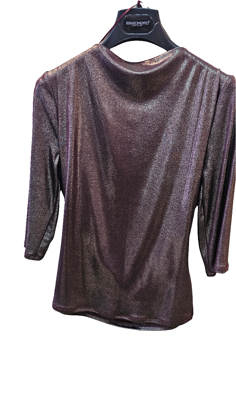 Maglia scollo tendina