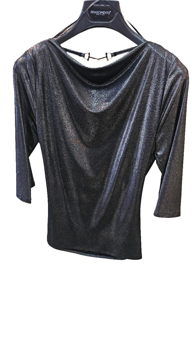 Maglia scollo tendina