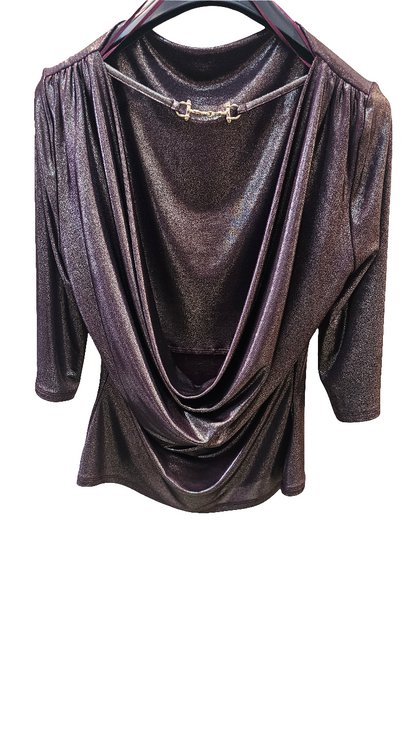 Maglia scollo tendina