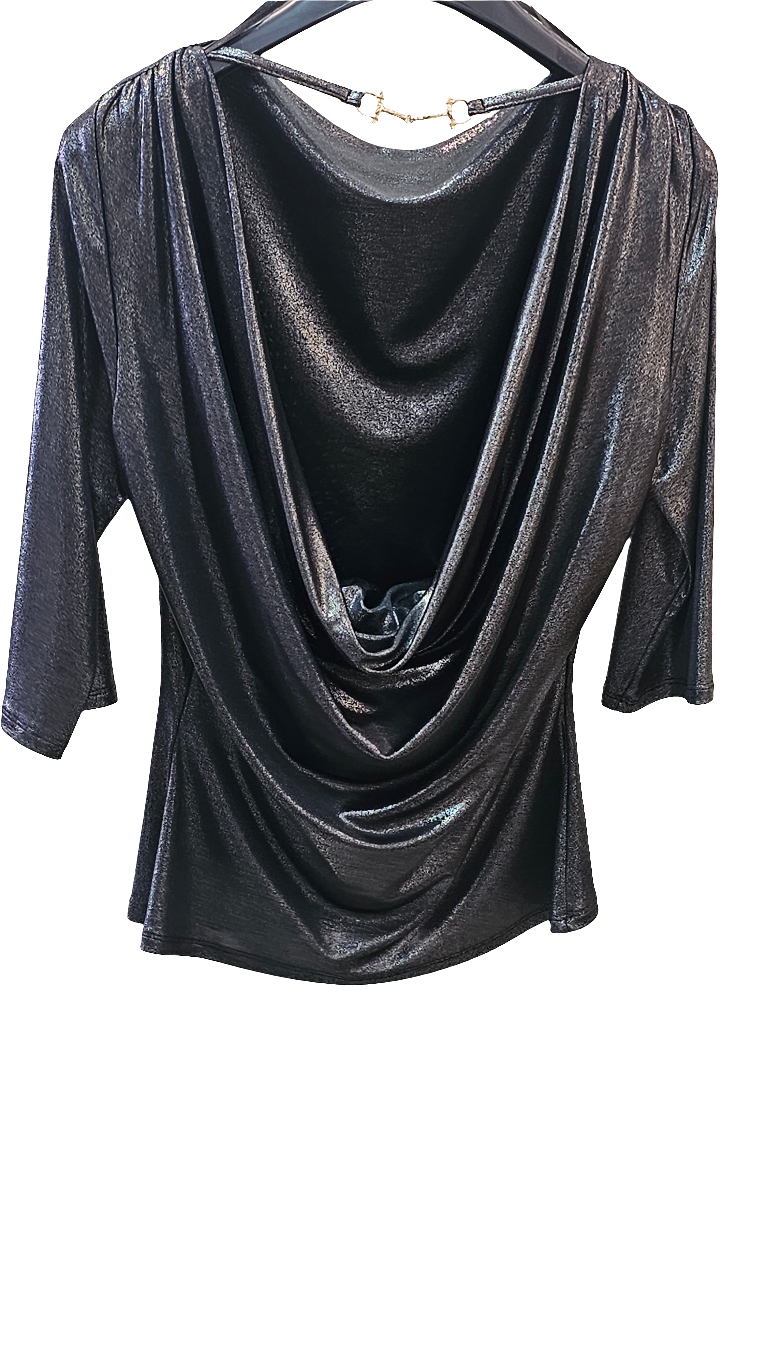 Maglia scollo tendina