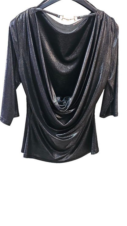 Maglia scollo tendina