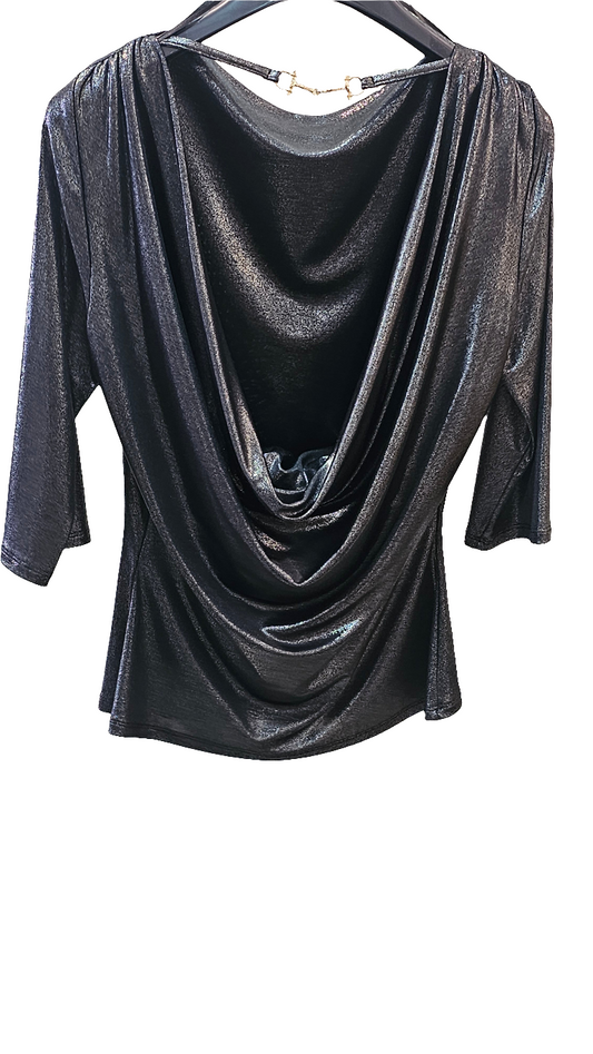 Maglia scollo tendina