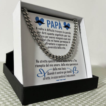 Collana da Uomo - Papà Grazie di Tutto.