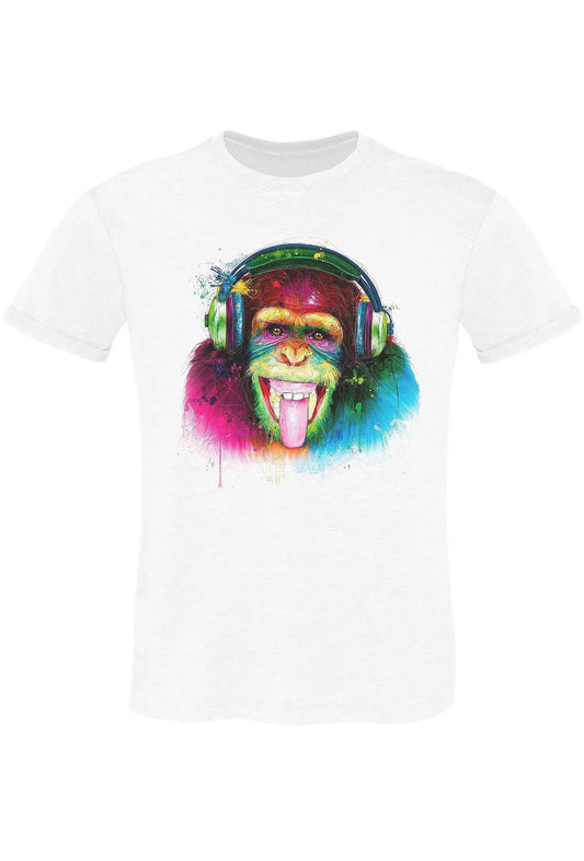 Dj Monkey Art - T-shirt Uomo 100% Cotone Eco