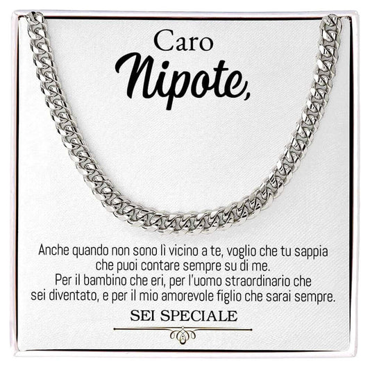 Collana da Uomo - Caro Nipote Sei Speciale (sono).