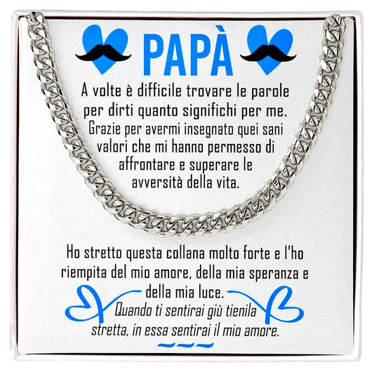 Collana da Uomo - Papà Grazie di Tutto.