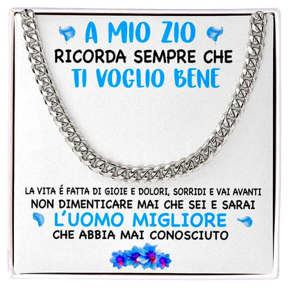 Collana da Uomo - A Mio Zio Ti Voglio Bene.