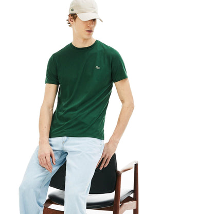 T-shirt Classic In Pima Uomo Verde Smeraldo