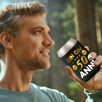 Raffredda Lattina Ecopelle Sintetica Nera Confezione da 10 - Buon 50 Compleanno