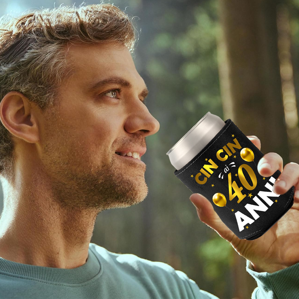 Raffredda Lattina Ecopelle Sintetica Nera Confezione da 10 - Buon 40 Compleanno