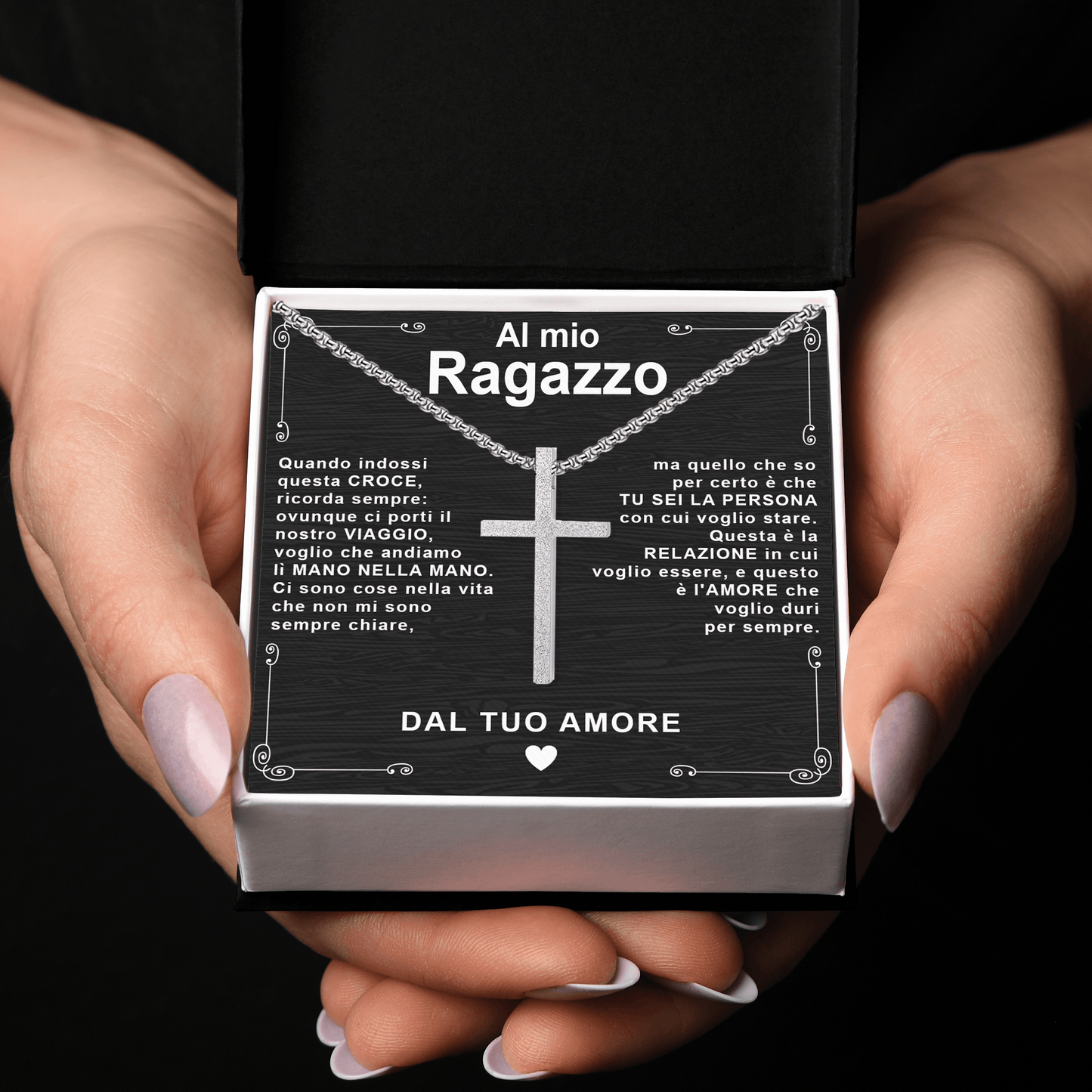 Collana Croce - Al mio Ragazzo dal tuo Amore.