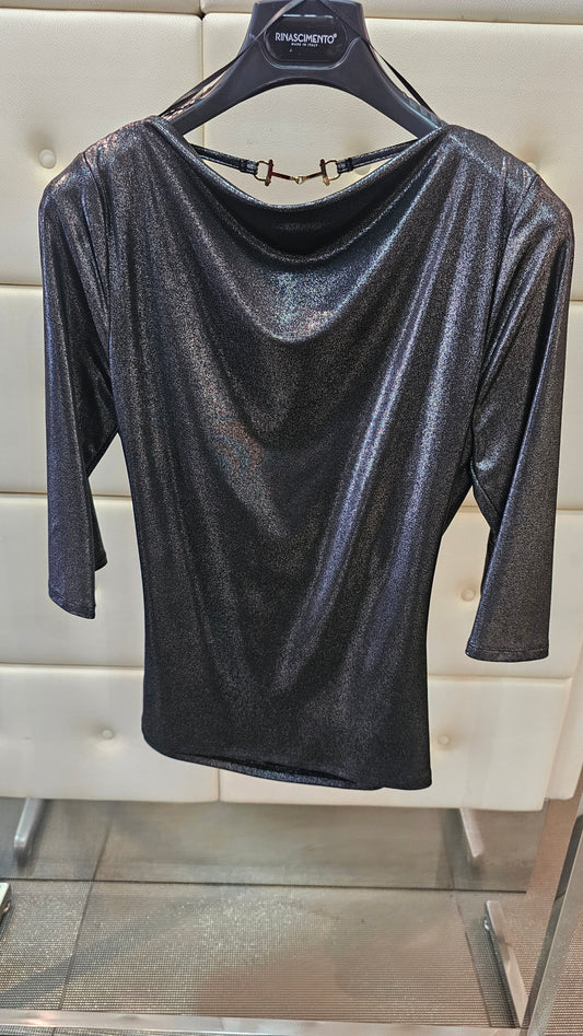 Maglia scollo tendina
