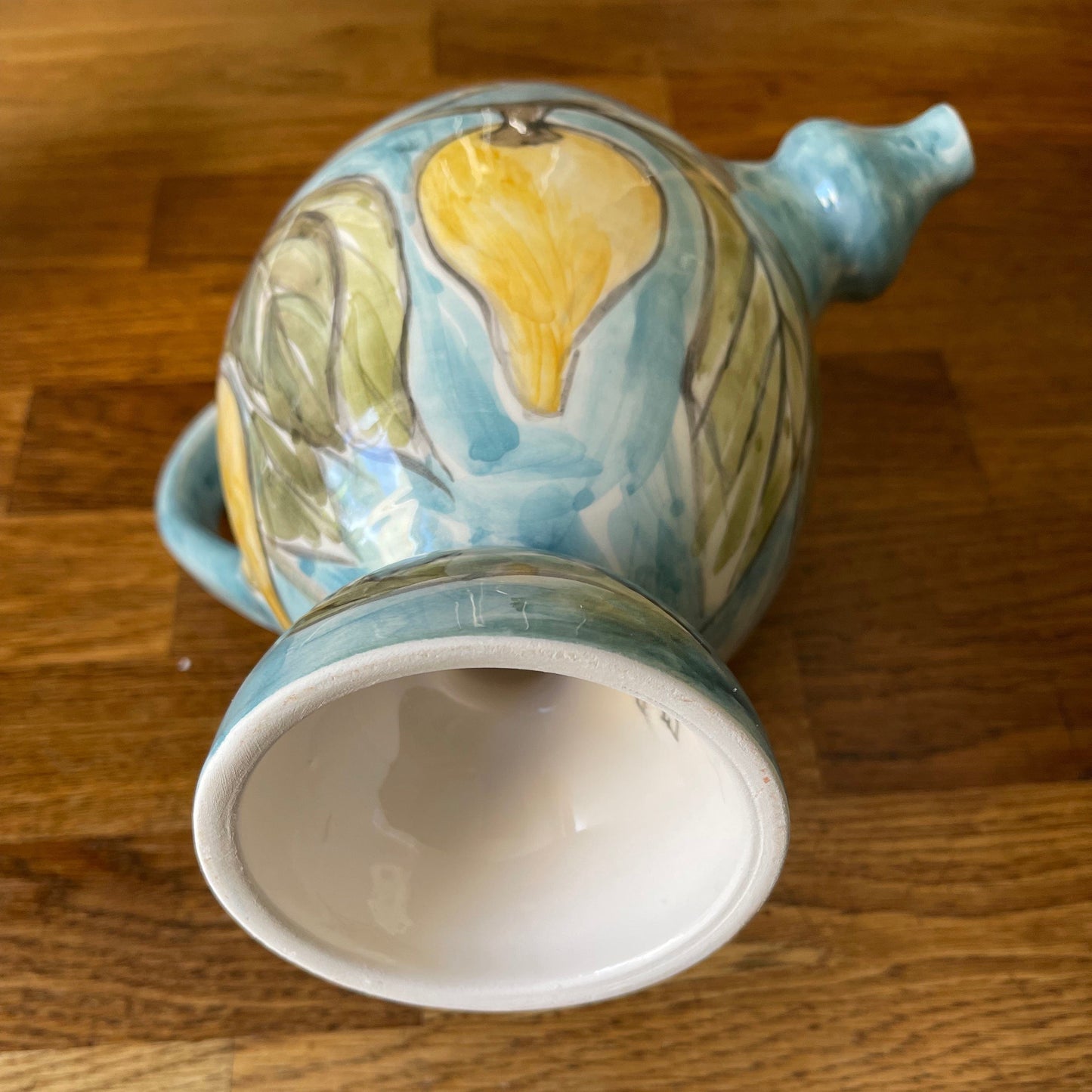 "Bummulo Malandrino" Ceramic Sicilian Jug - Blue with Lemons and Orange Blossoms