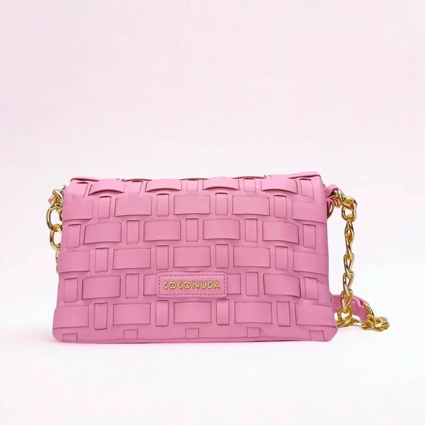 Silver Woven Bag with Chain Strap - MS-2087