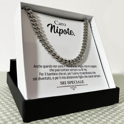 Collana da Uomo - Caro Nipote Sei Speciale (sono).