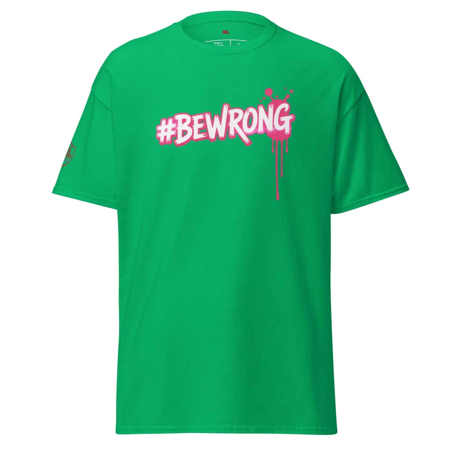 Maglietta Unisex Cotone 100% 👕 | Maglietta BEWRONG FAIL Streetwear 🔴 – Basic che Diventa Stile