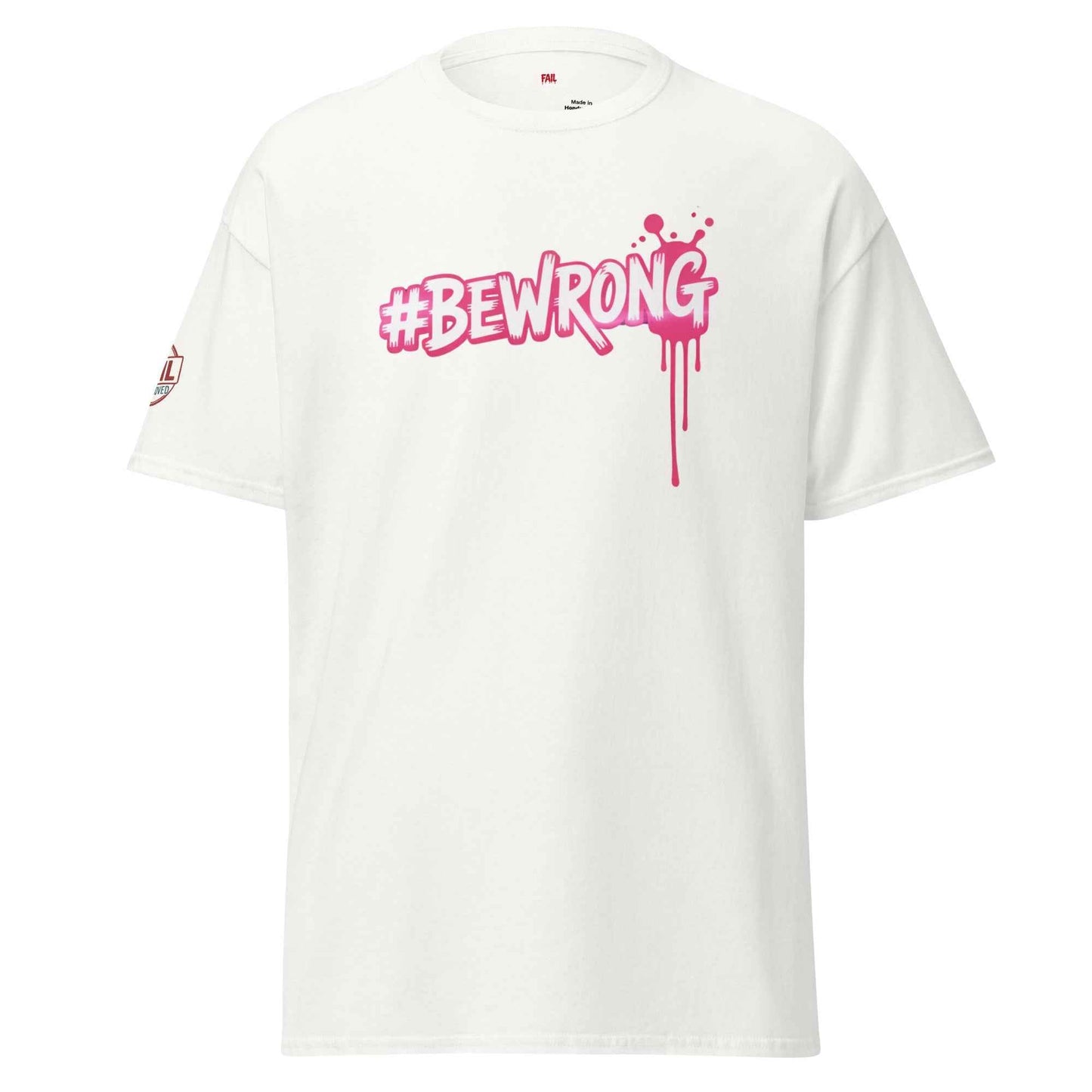 Maglietta Unisex Cotone 100% 👕 | Maglietta BEWRONG FAIL Streetwear 🔴 – Basic che Diventa Stile