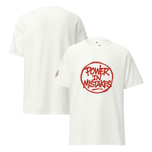Maglietta Classica Unisex 100% Cotone 👕 | FAIL Streetwear “POWER IN MISTAKES” 🔴 – Imperfezione che Diventa Stile
