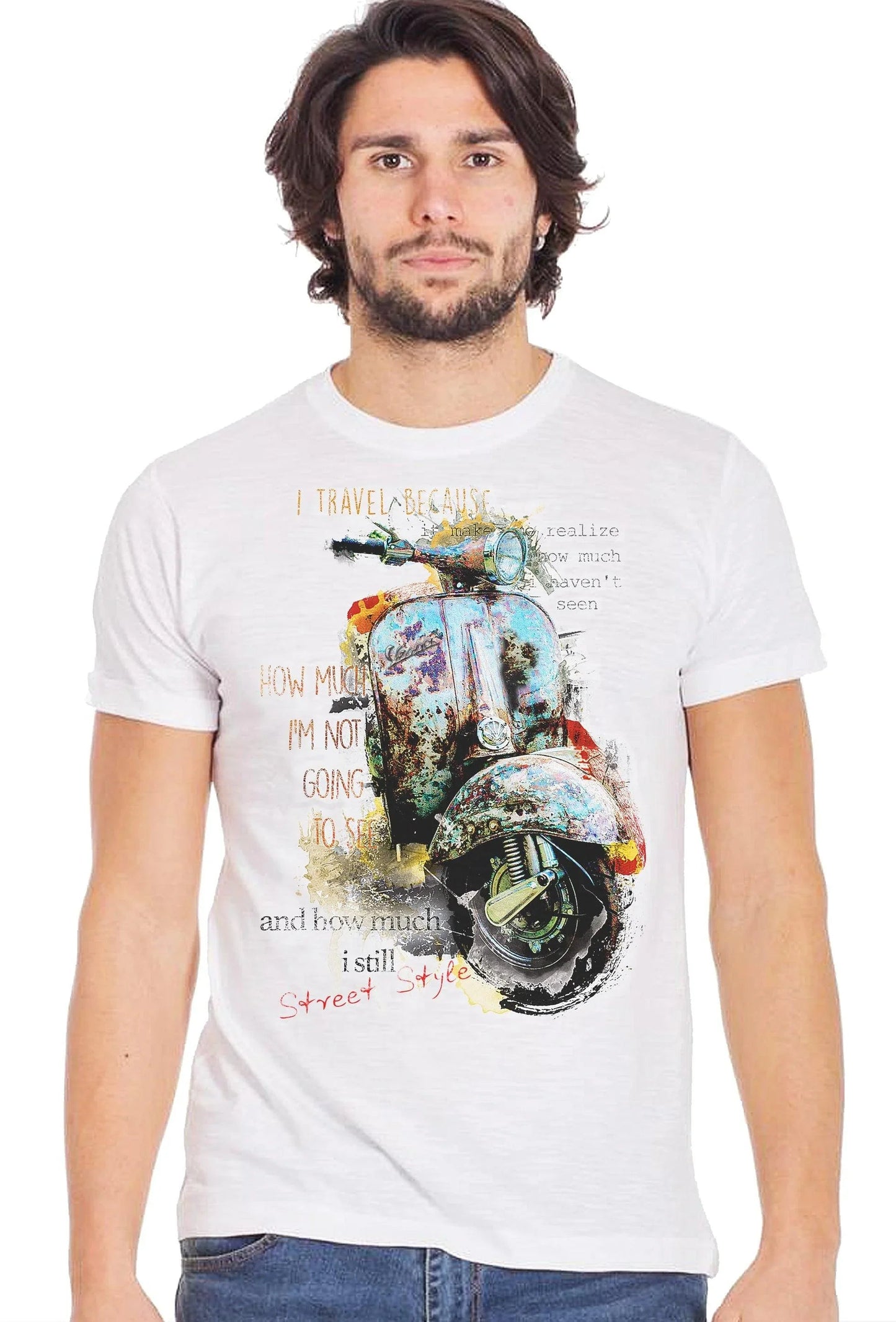 Vespa Vintage T-shirt Uomo - 100% Cotone